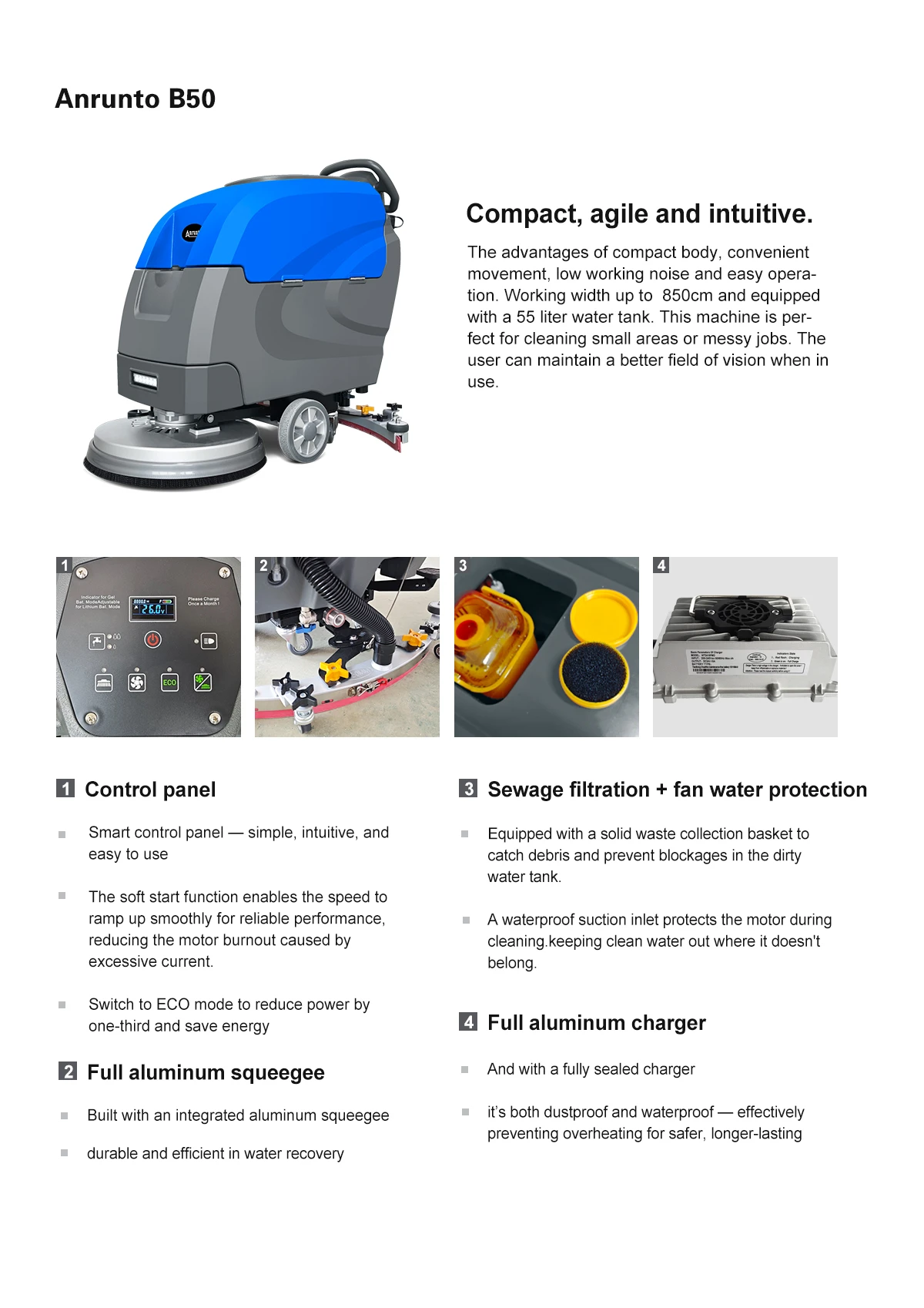 B50 Walk Behind Floor Scrubber