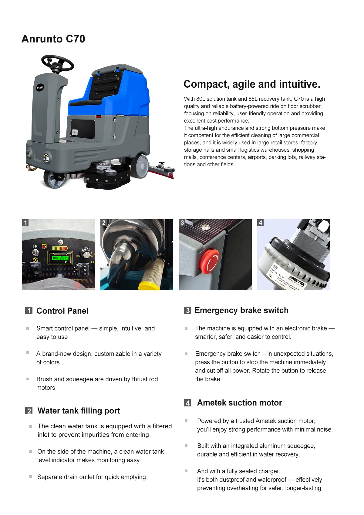 C70 Ride On Floor Scrubber C70 Ride On Floor Scrubber