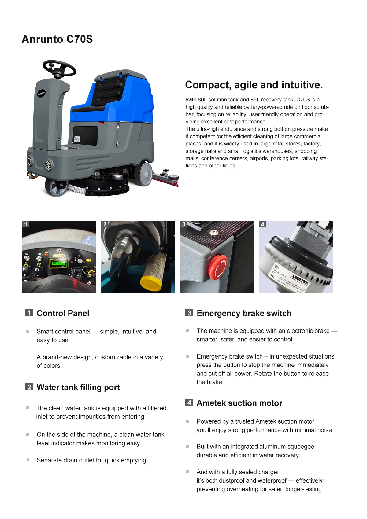 C70S Ride On Floor Scrubber C70S Ride On Floor Scrubber