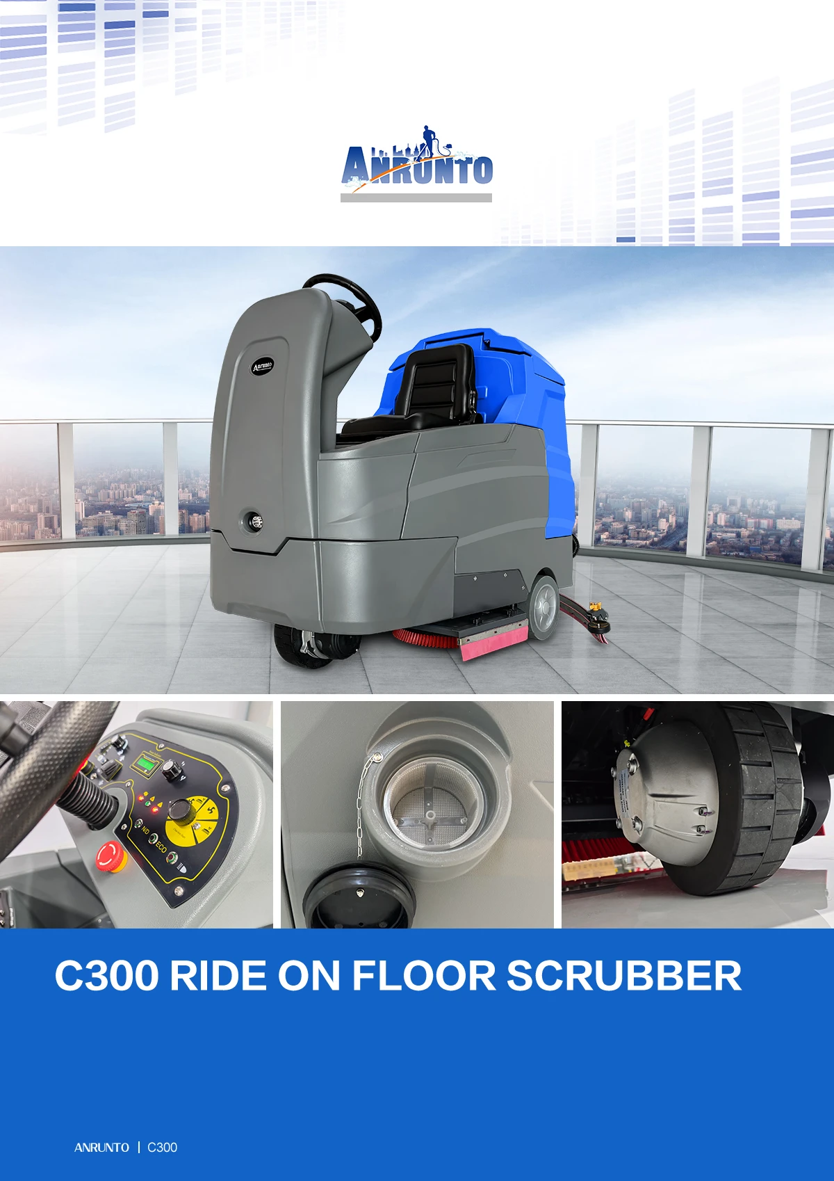 C300 RIDE ON FLOOR SCRUBBER C300 Ride On Floor Scrubber