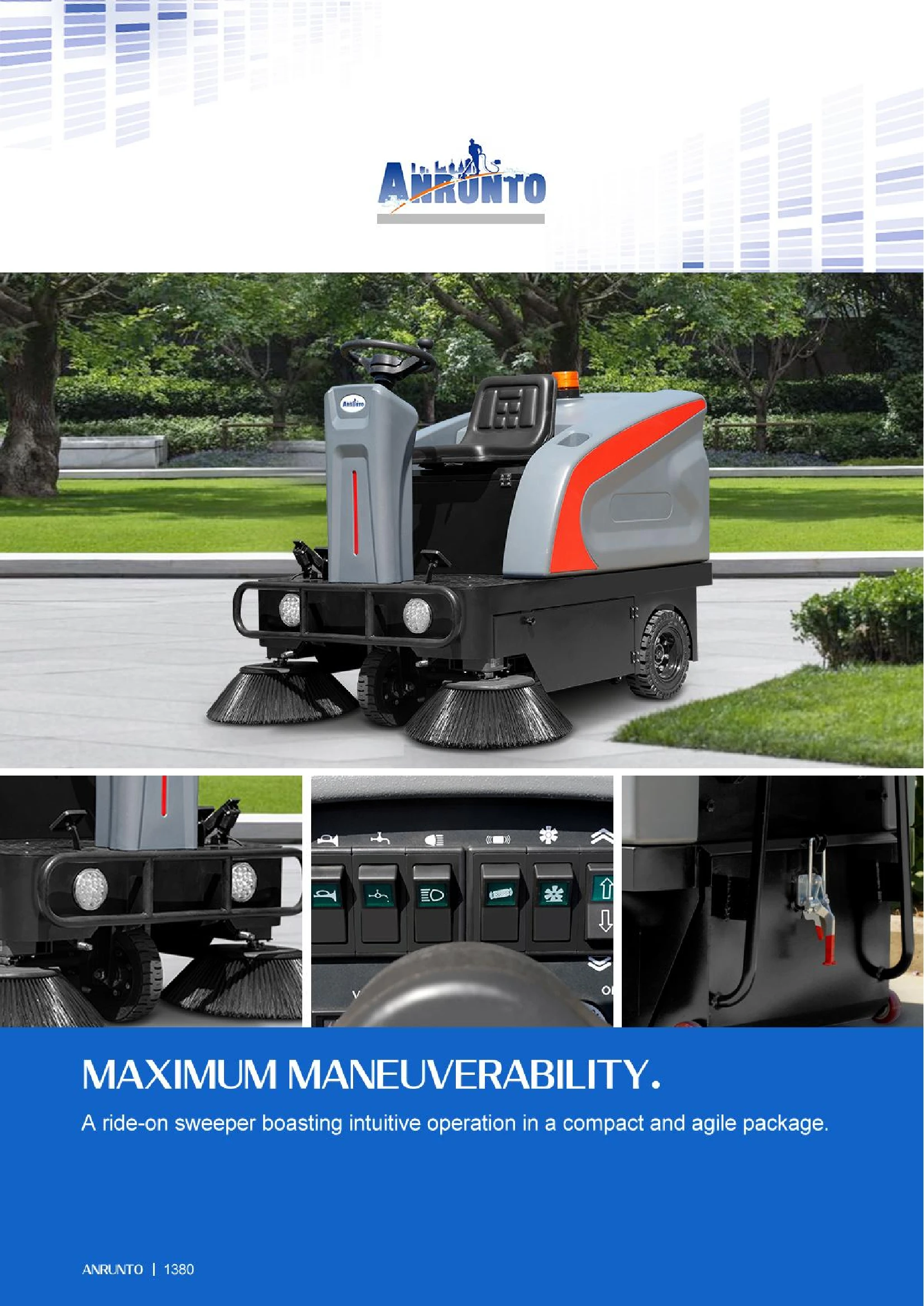 1380 Ride On Floor Sweeper