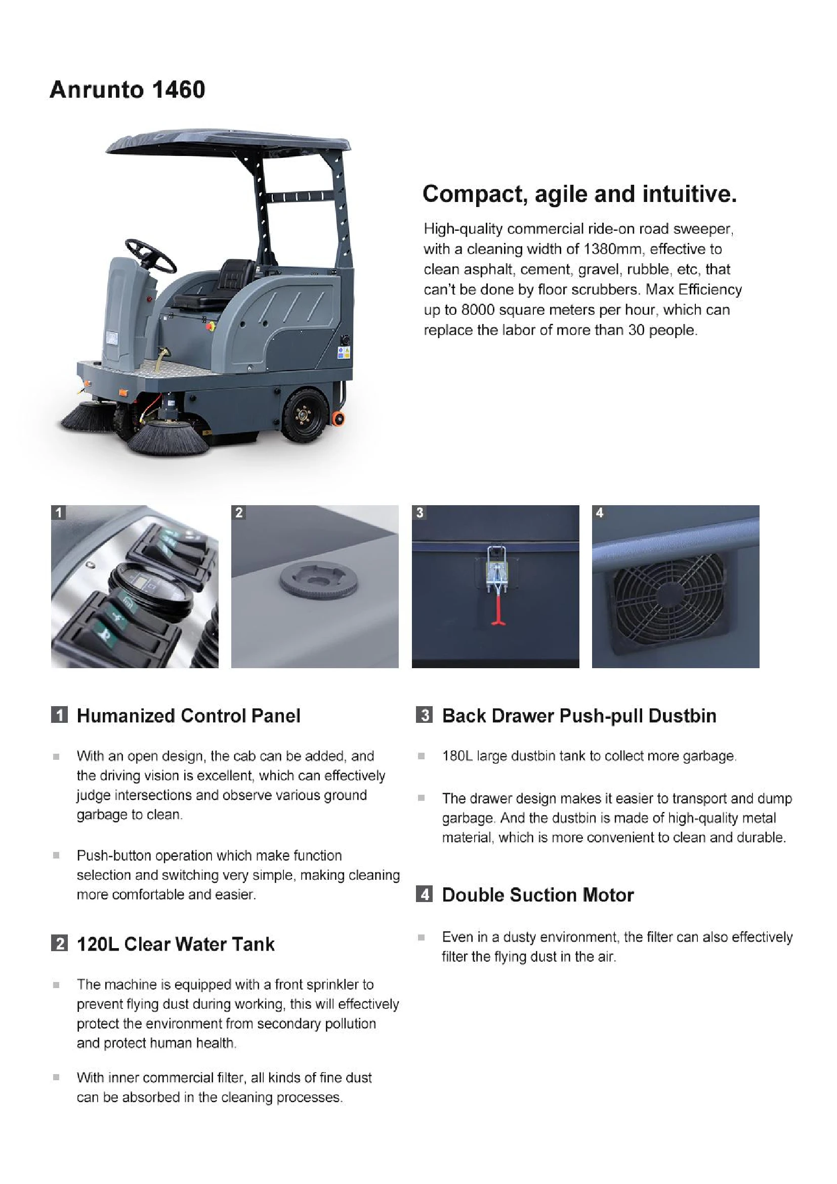 1460 Ride On Floor Sweeper