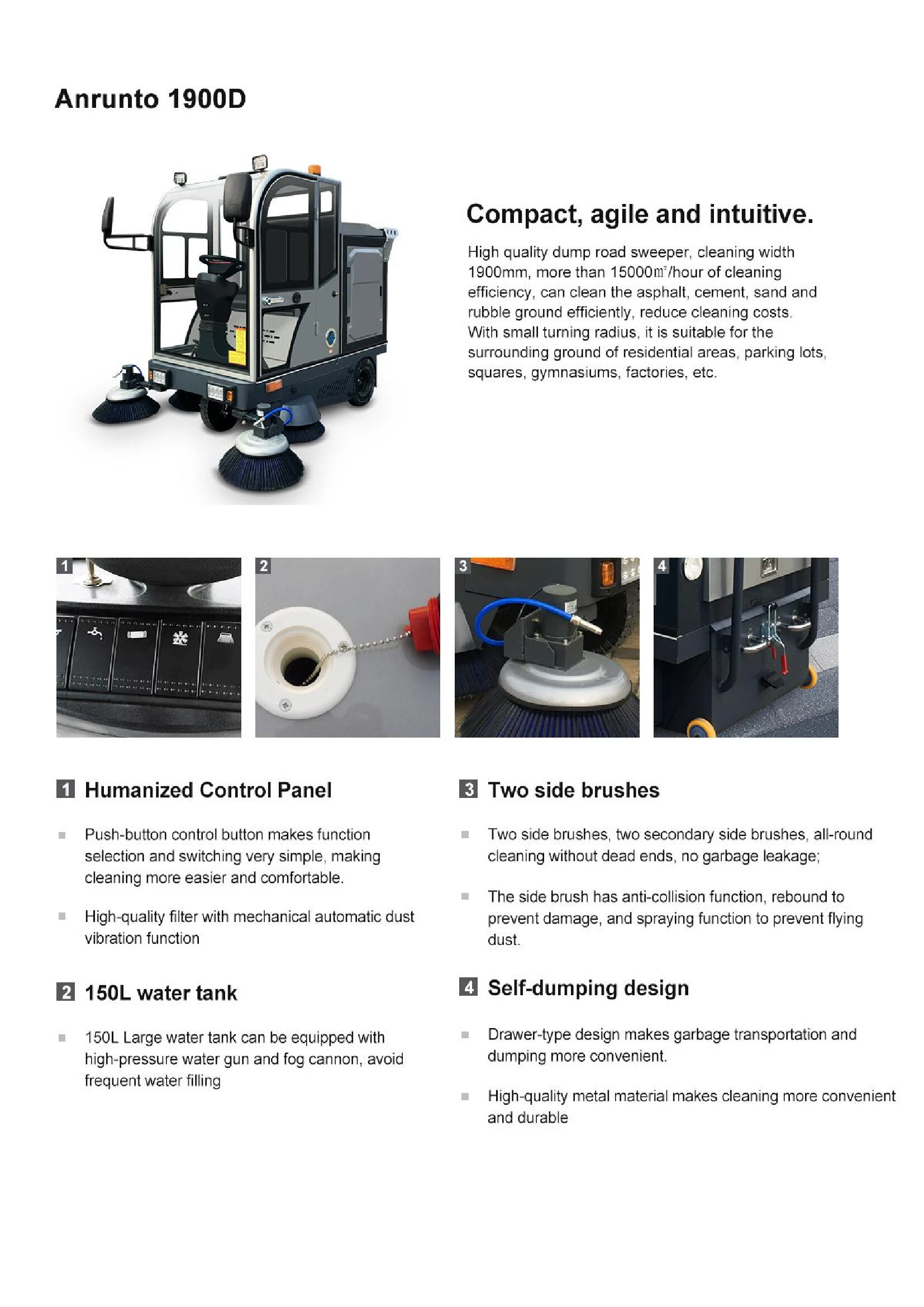 1900D Ride On Floor Sweeper 1900D Ride On Floor Sweeper