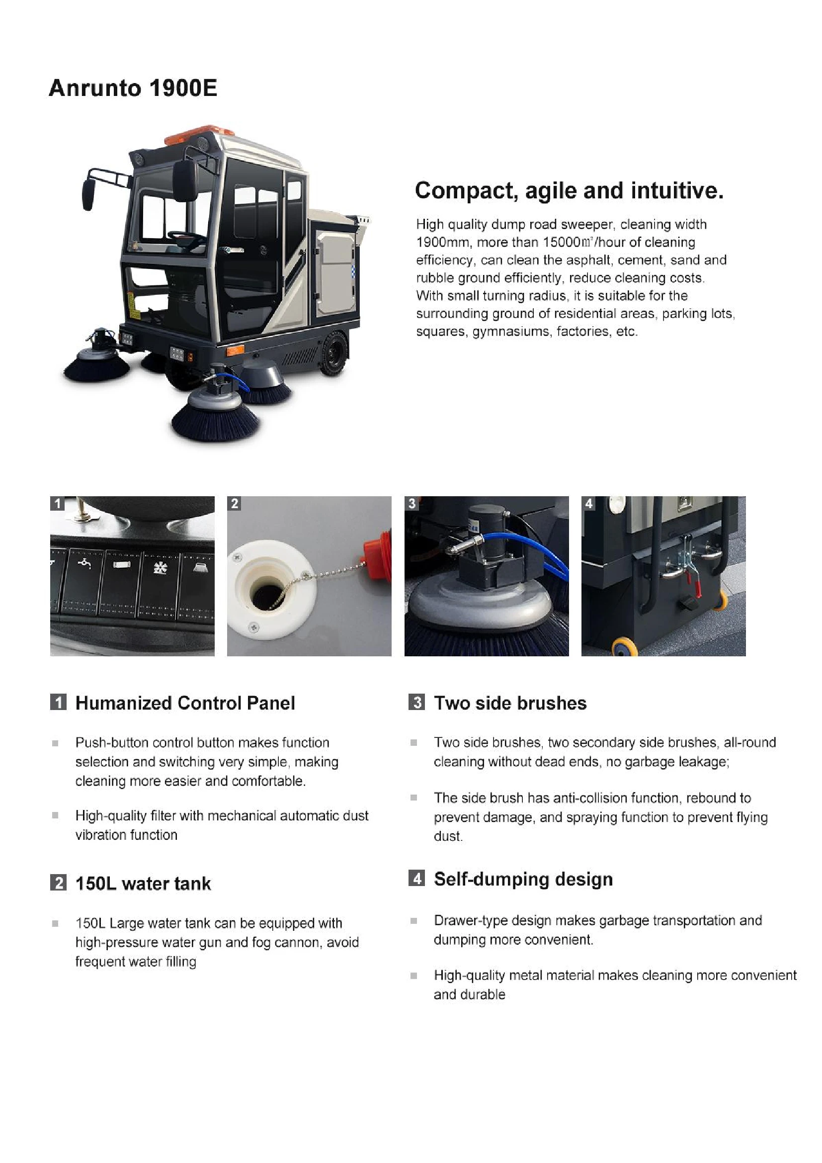 1900E Ride On Floor Sweeper 1900E Ride On Floor Sweeper