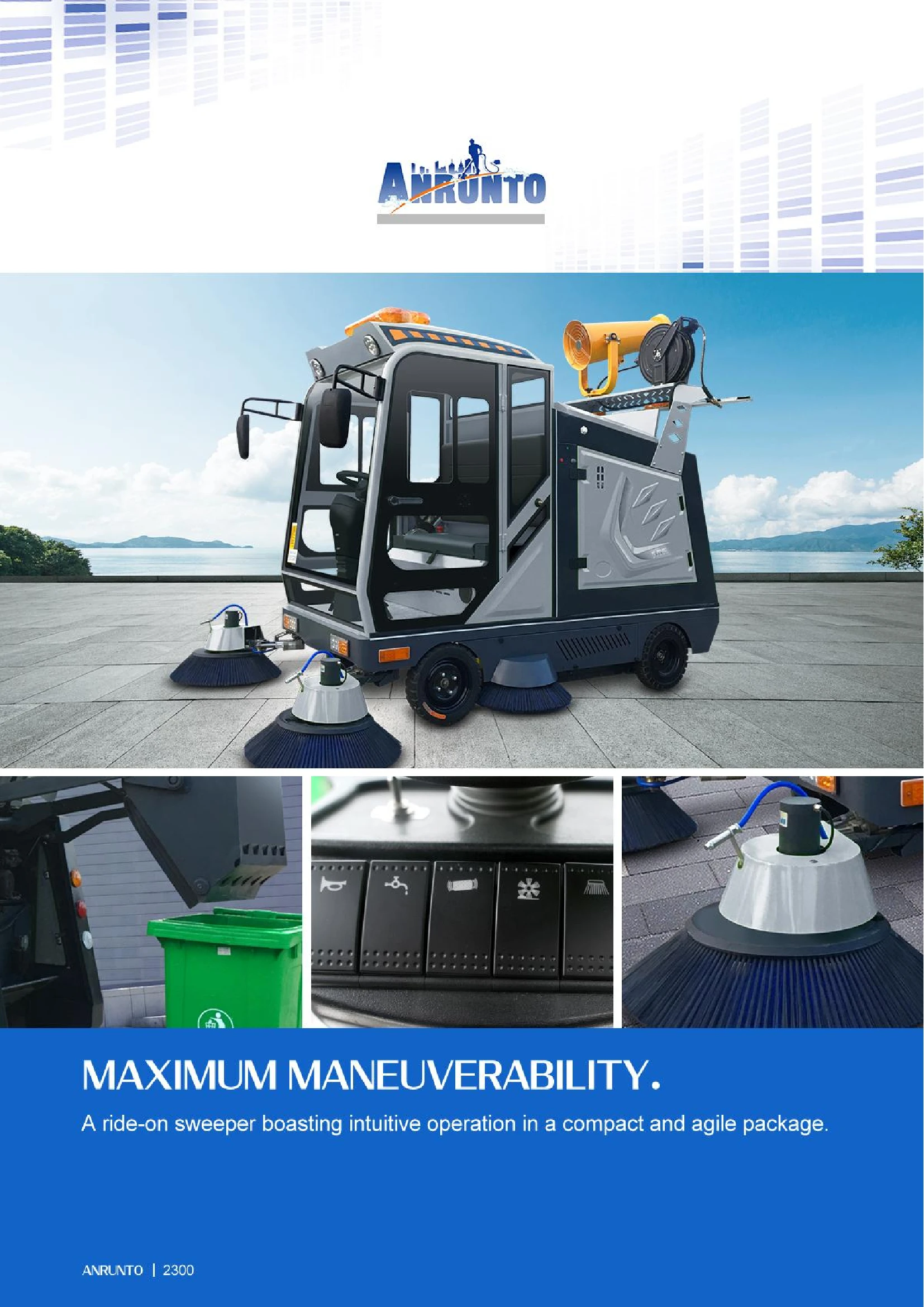 2300 Automatic Dumping Sweeper 2300 Ride On Floor Sweeper